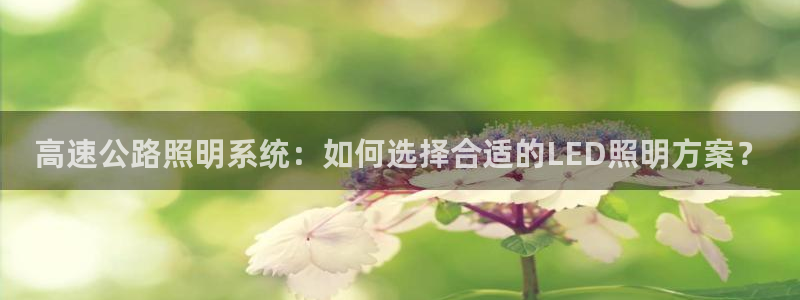 千亿国际芯片：高速公路照明系统：如何选择合适的LED照明方案？