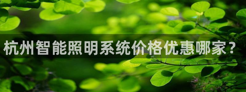 千亿国际黑吗：杭州智能照明系统价格优惠哪家？