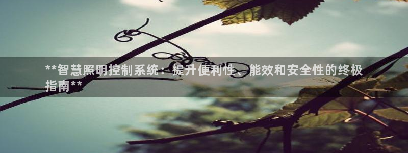 千亿国际在线登录：**智慧照明控制系统：提升便利性、能效和安全性的终极
指南**