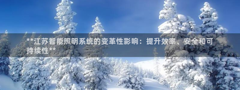 千亿国际q y 996:**江苏智能照明系统的变革性影响:提升效率、安全和可
持续性**