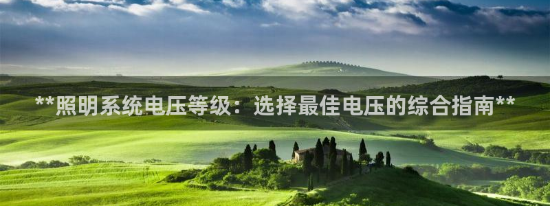 千亿国际pt游戏有哪些:**照明系统电压等级:选择最佳电压的综合指南**