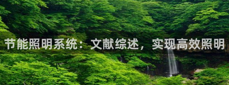 千亿国际集团怎么样啊：节能照明系统：文献综述，实现高效照明
