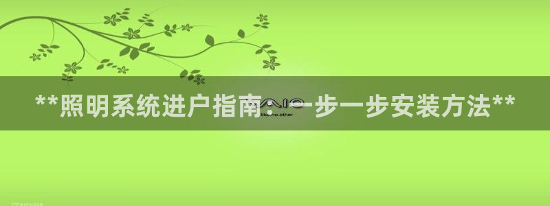 千亿国际平台是真是假呀:**照明系统进户指南:一步一步安装方法**