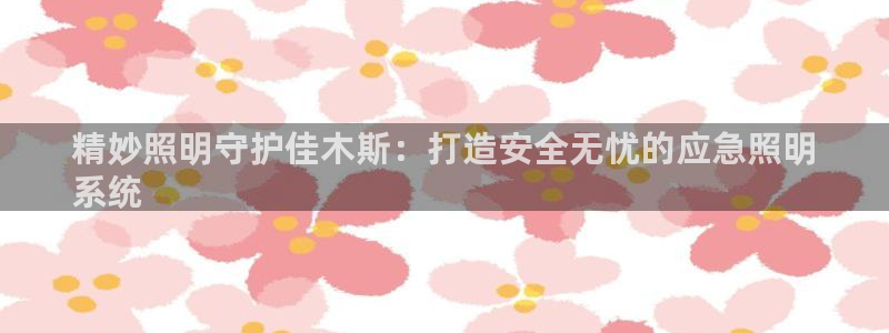 千亿国际公司网址:精妙照明守护佳木斯:打造安全无忧的应急照明
系统