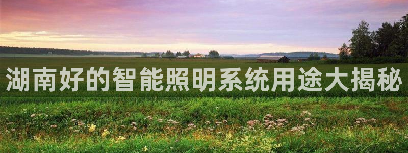 千亿国际在线新闻资讯:湖南好的智能照明系统用途大揭秘