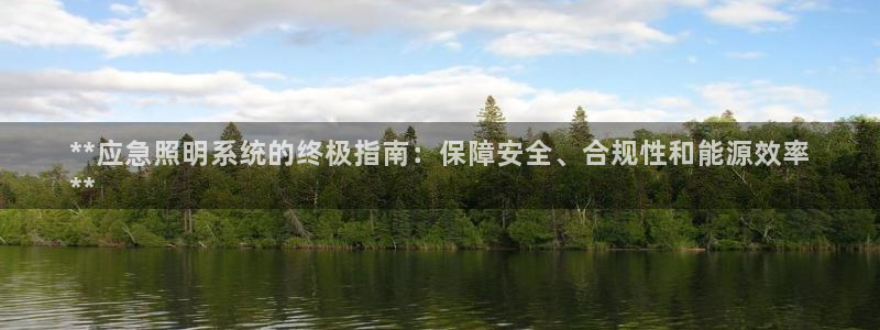 百度千亿国际:**应急照明系统的终极指南:保障安全、合规性和能源效率
**